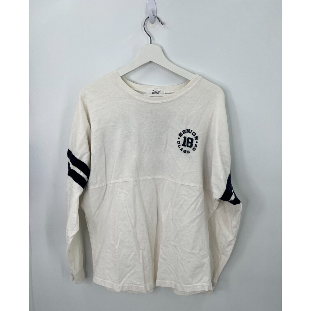 Jostens Class of 2018 Senior Logo Spirit Jersey Long Sleeve White Unisex Medium